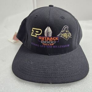 NWT 2000 Purdue Boilermakers Outback Bowl Snapback Hat NCAA Vintage Y2K